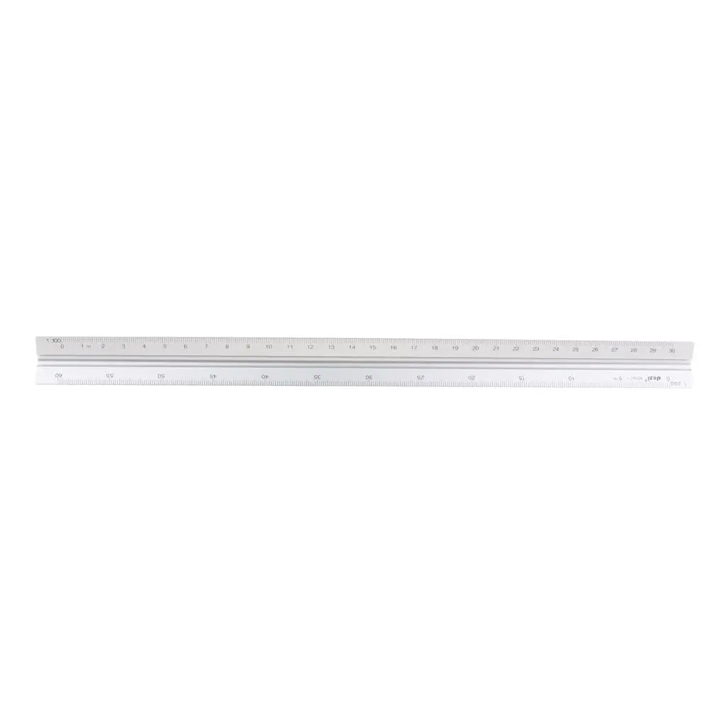 12 Inch Aluminum Alloy Triangle Architectural Scale Drafting Ruler for Blueprint