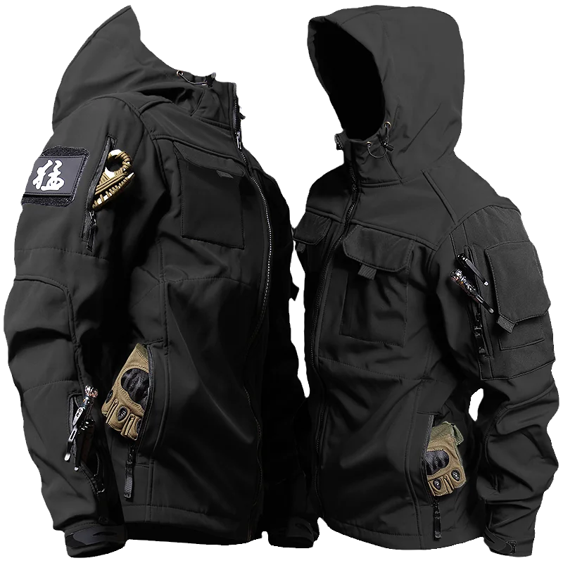 Jaqueta de blusão tática impermeável masculina, Beetle Invader Tactics, Soft Shell Charge, Casaco de pele de tubarão ao ar livre