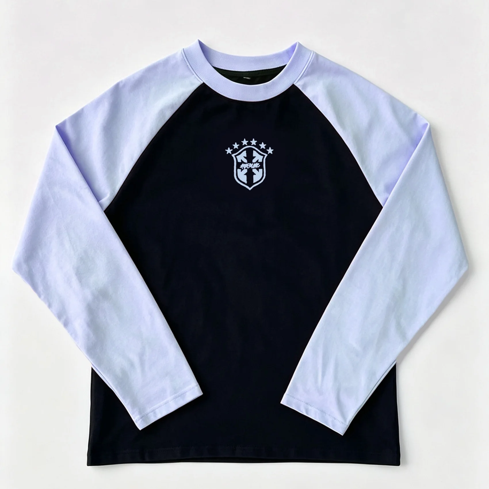 Spring and autumn neutral long sleeved round neck T-shirt 3D printed polyester fiber casual sports street loose top