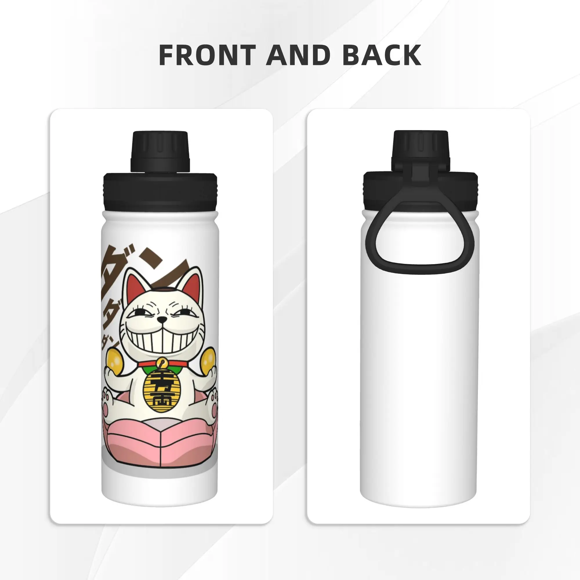 Anime Dandadan Turbo Granny Cat 18OZ Sports Insulated Kettle  Thermal Cup Vacuum Flask Smoothie Tea Mug Spill Proof