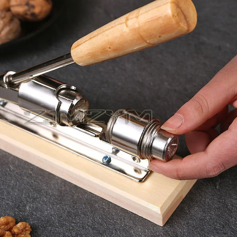 Manual Stainless Steel Nut Cracker Mechanical Sheller Walnut Nutcracker Fast Opener Heavy Duty Adjustable Pecan Nut Crackers
