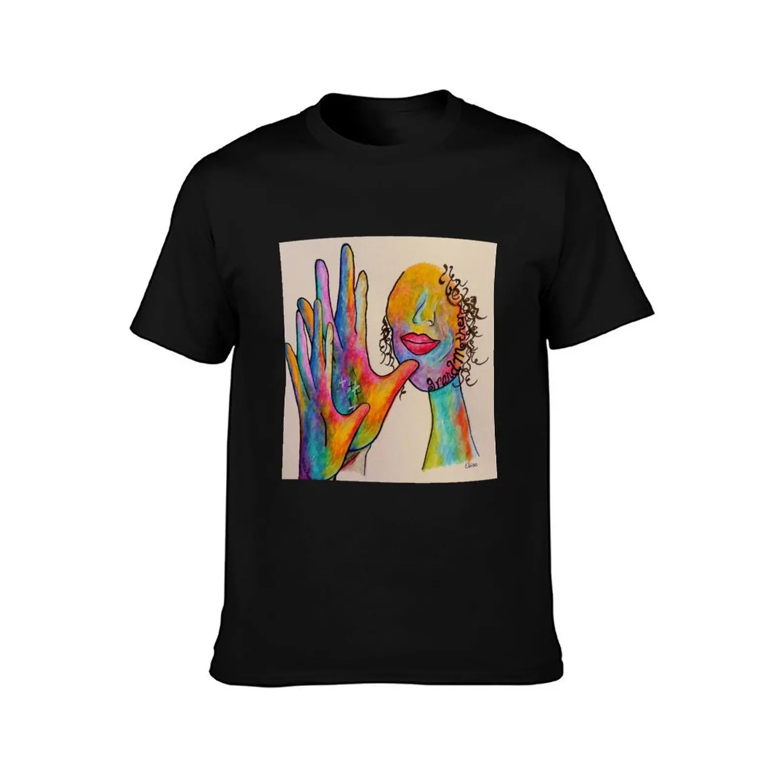 American Sign Language GRANDMOTHER T-Shirt, Summer Casual Cotton Tee, Oversized Streetwear Tops, Vintage Graphic Print