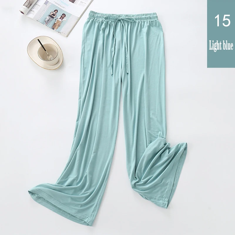 2025 Spring and Autumn New Women's Wide Leg Pants Modal Thin Casual Flared All-match Throw