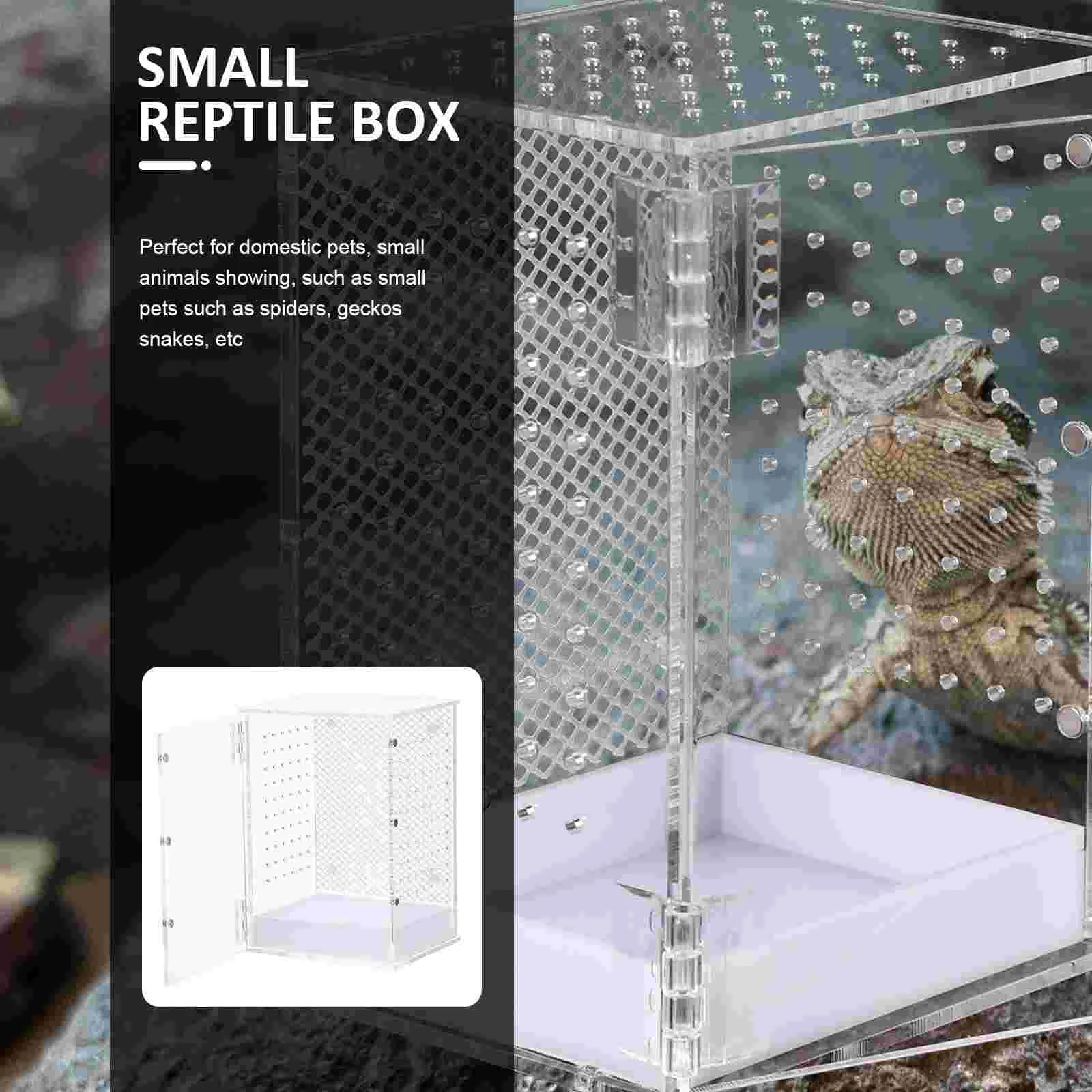 Reptile Pet Terrarium Incubator Mantis Enclosure Spider Breeding Container Case Praying Habitat Snail Tarantula Incubators