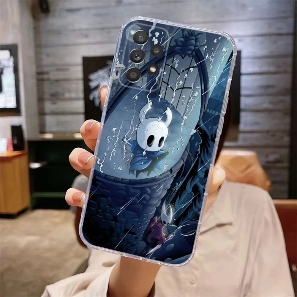 Game H-Hollow K-Knight Phone Case For Samsung Galaxy A71,70,52,51,40,31,A50,30S,21S,Note20ultra Transparent Cover