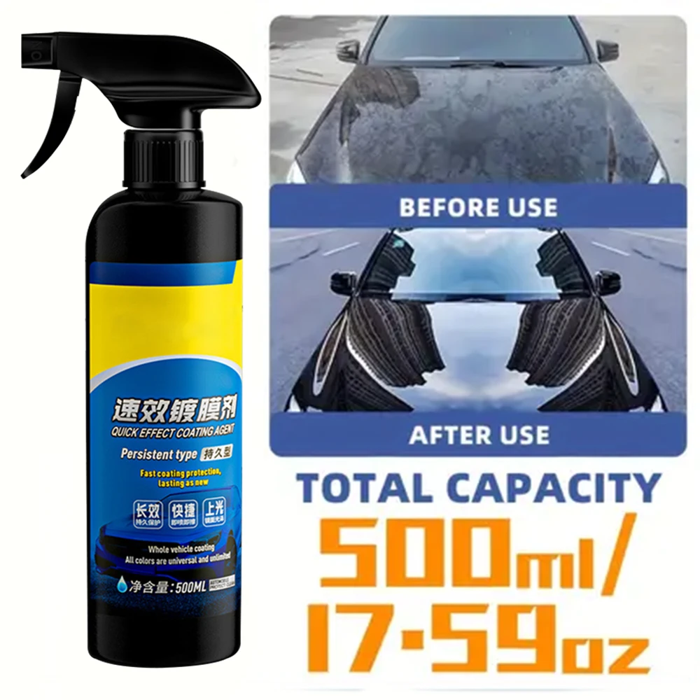 500ml Car Ceramic Nano Coating Liquid Paint Polishing Wax Waterproof Layer Quick Effect Stains Removal Spray for Kia BMW Toyota