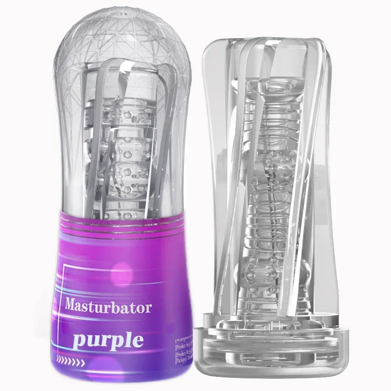 Male Transparent Soft Pussy Masturbator Cup Sex Toys Vagina Adult Endurance Exercise Adult Supplies Vacuum Pocket Cup For Men_voghion.com