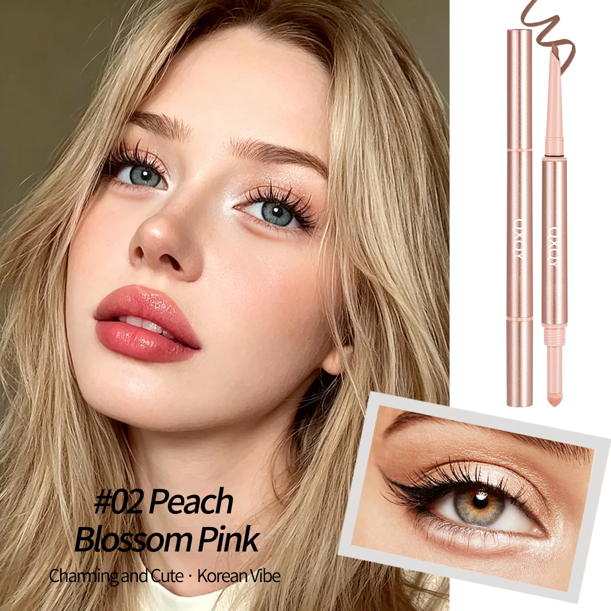 QXQY 2 in 1 Aegyo Sal Pen Under Eye Highlighter Contour Liner Dual Ended Shimmer Stick Korean Eye Makeup Long Lasting 3D Natural