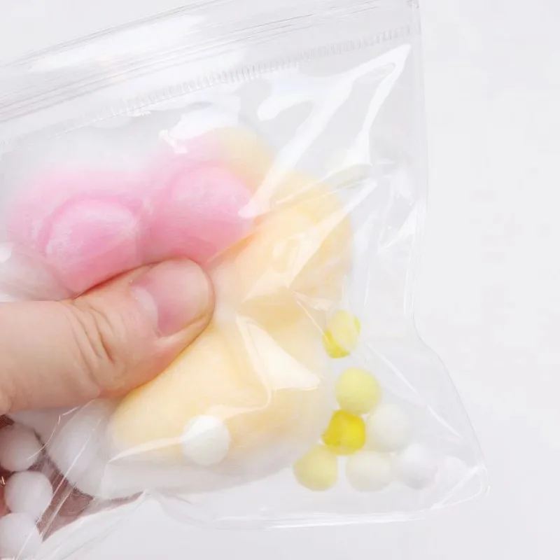 Cute Fidget Toy Plush Squeeze Cat Paw Toys Children's Unique Sticky Abreact Decompressing Pinching Cat Paw Soft Relief Relax Toy