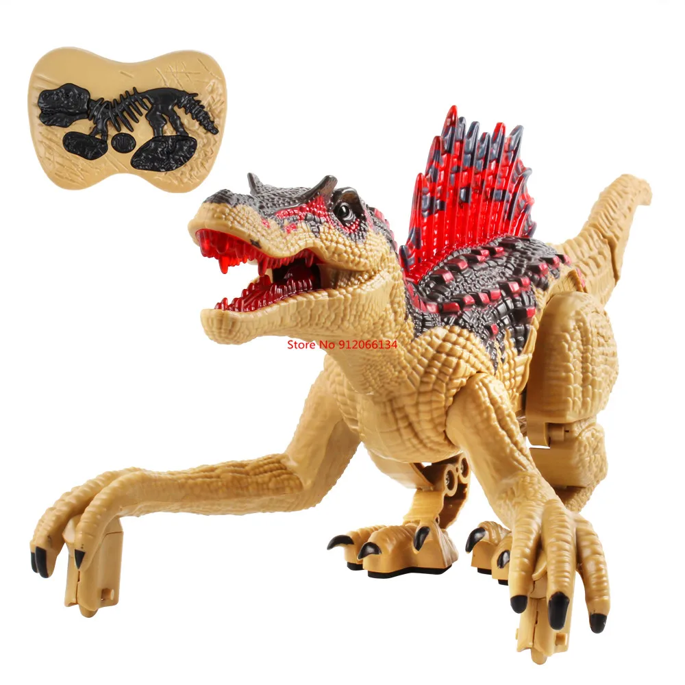 Simulation Electric Sound Light Wireless Remote Control Walking Dinosaur 40CM Mouth Tail Swing Jurassic World RC Dinosaur Toy