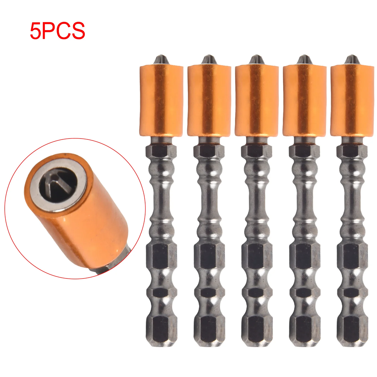 

5pcs Screwdriver Bit Batch Head Bite Equipment Hand Magnetic Circle Metal Part Single-head Workshop High Quality