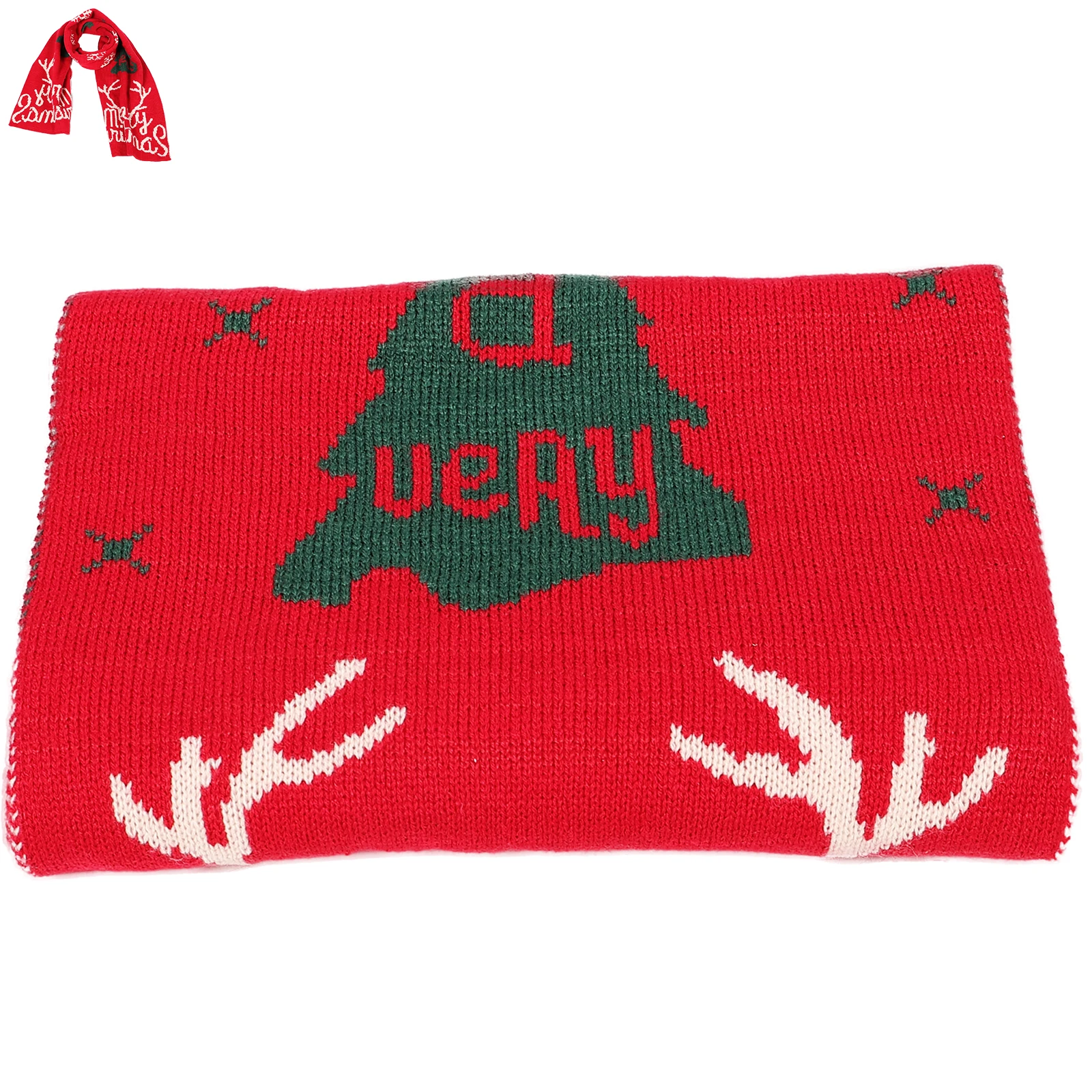 

Christmas Elk Men Fashion Gift Winter Gift Fall Knitted Scarf Red Keeps Christmas Scarf Warm Shawl Wraps Scarves