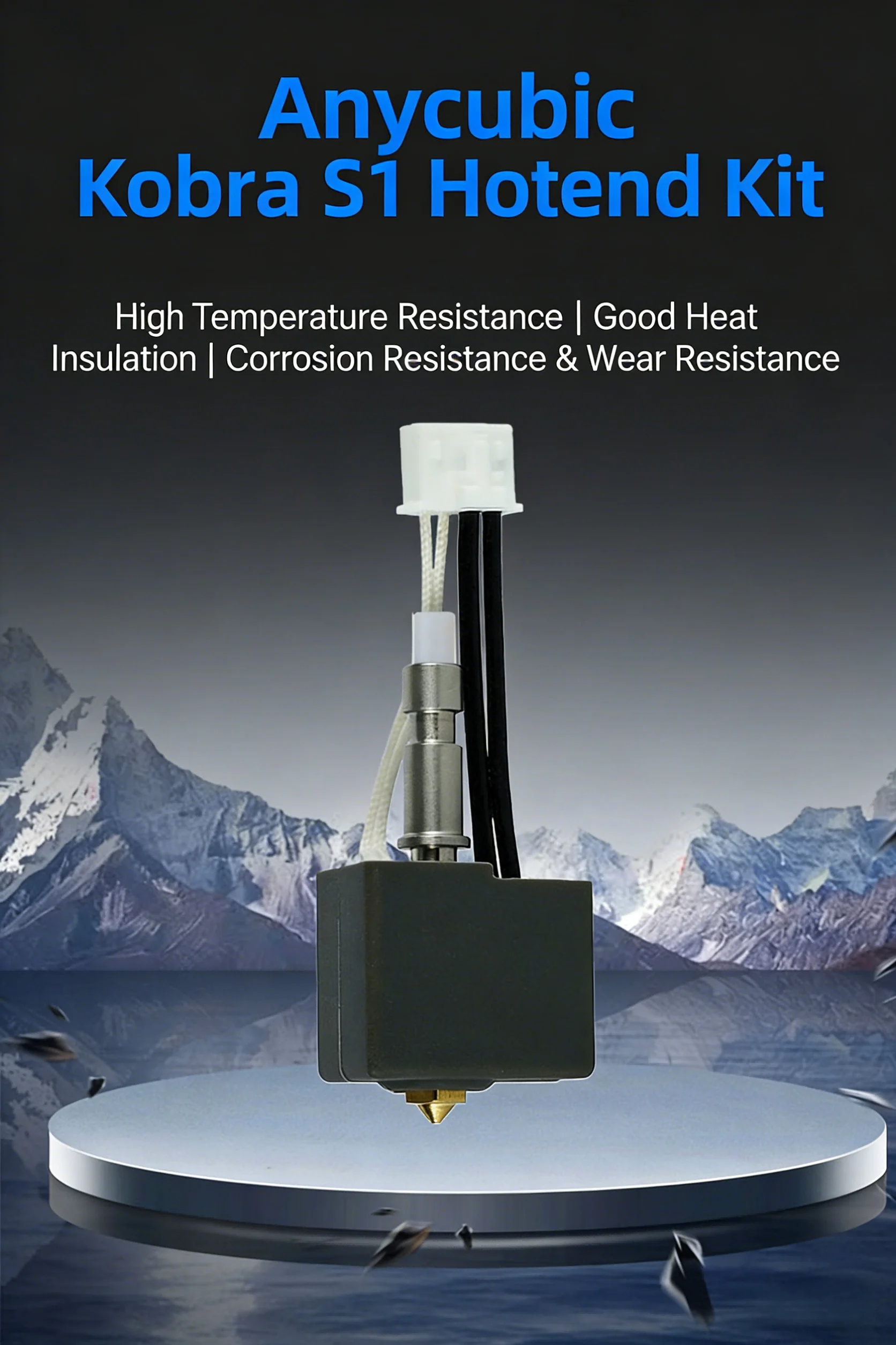 VOLFAN Druckkopf für 3D-Drucker, Ganzmetall-Hotend, hohe Temperatur, hohe Geschwindigkeit, für ANYCUBIC Kobra S1 Combo FDM 3D-Drucker – Detail 1