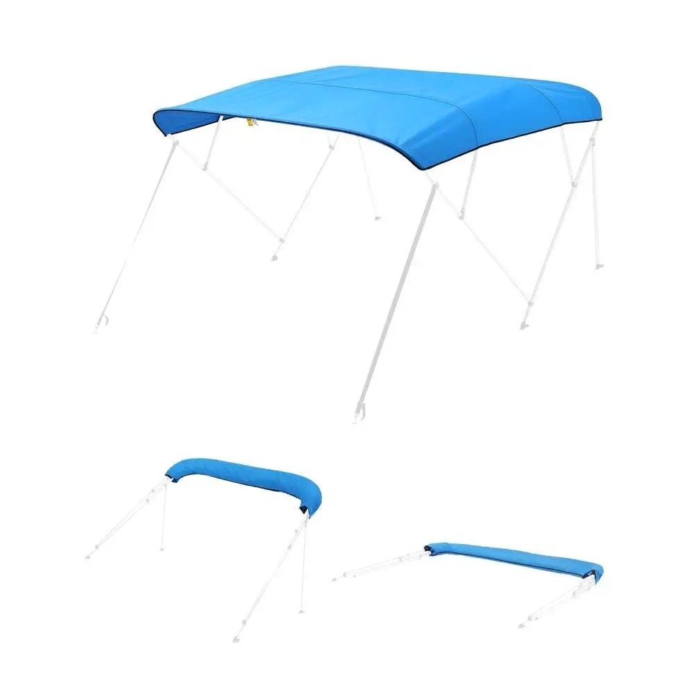 

Pacific Blue 4 Bow Boat Bimini Top Replacement 96Lx91to96W Waterproof UV Protection Adjustable Canopy Cover
