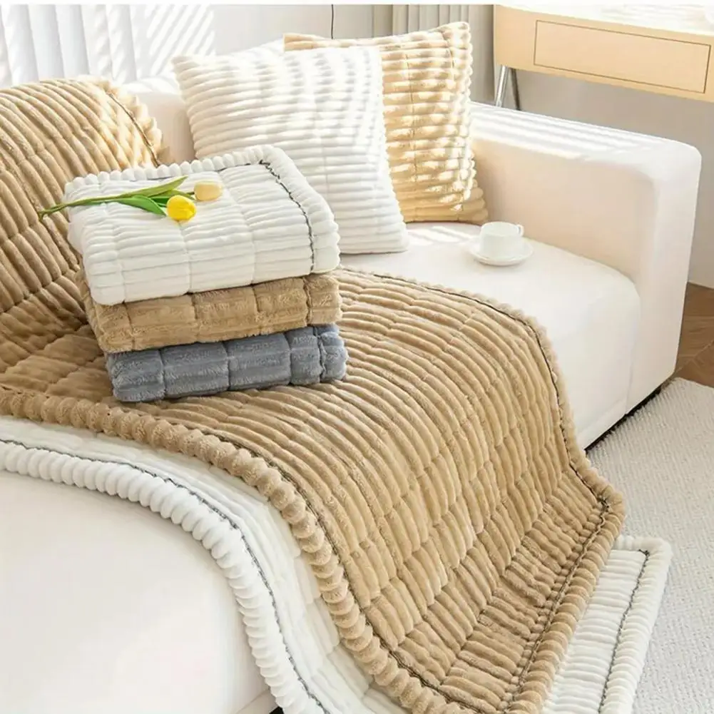 Modern Home Decor Couch Cover Pet-friendly Non-slip Sofa Slipcovers Thick Couch Protectors for Dogs Washable Soft Fuzzy for 3