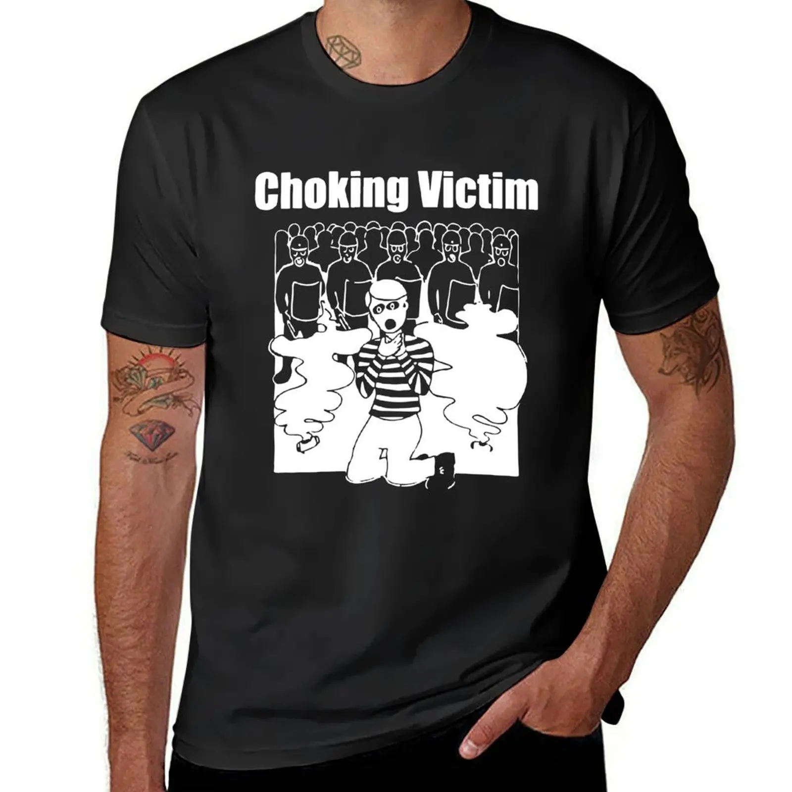 Choking Victim the punk rock poster T-Shirt boys whites sweat blanks T-shirts for men cotton