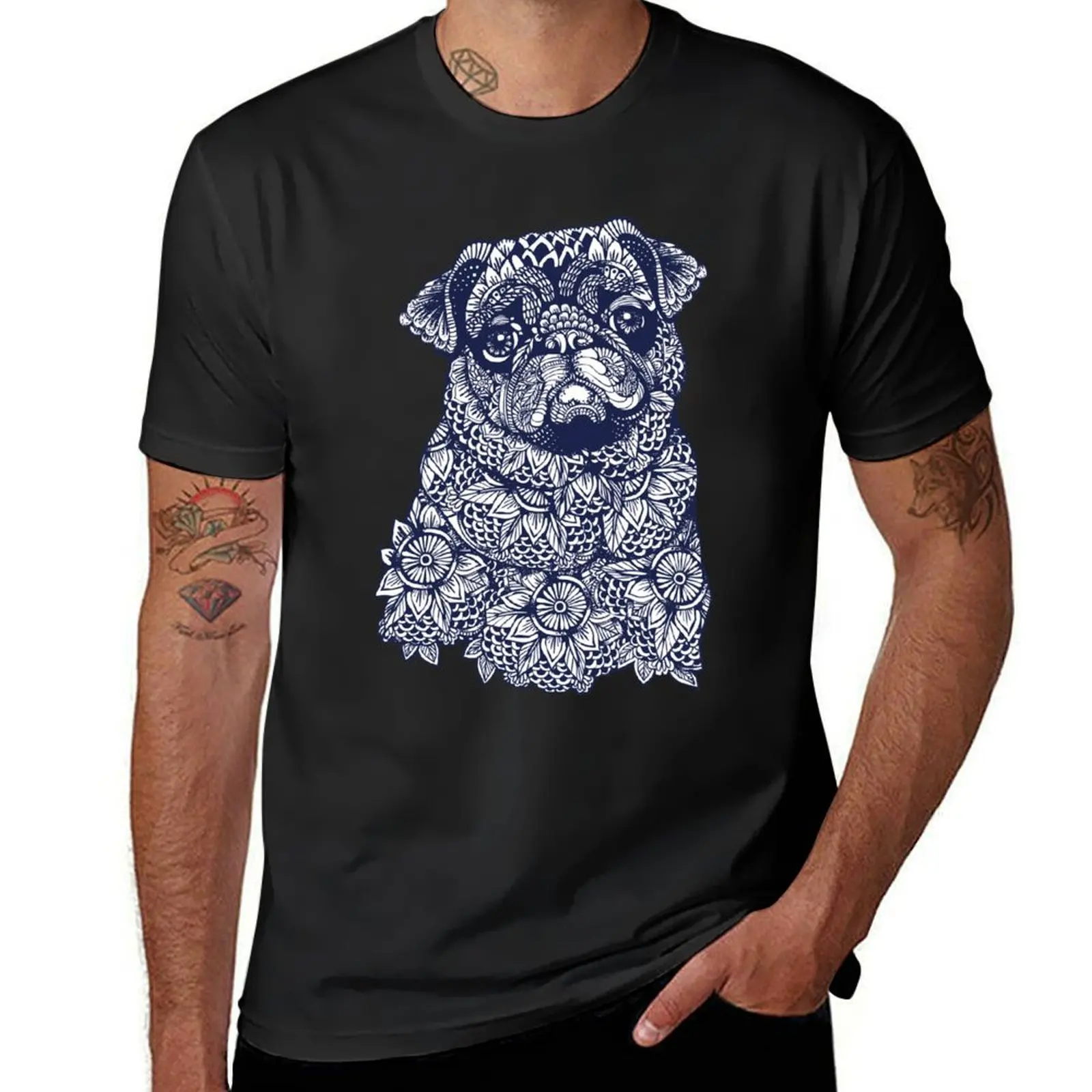 Mandala of Pug T-Shirt new edition anime vintage clothes sweat shirts, men