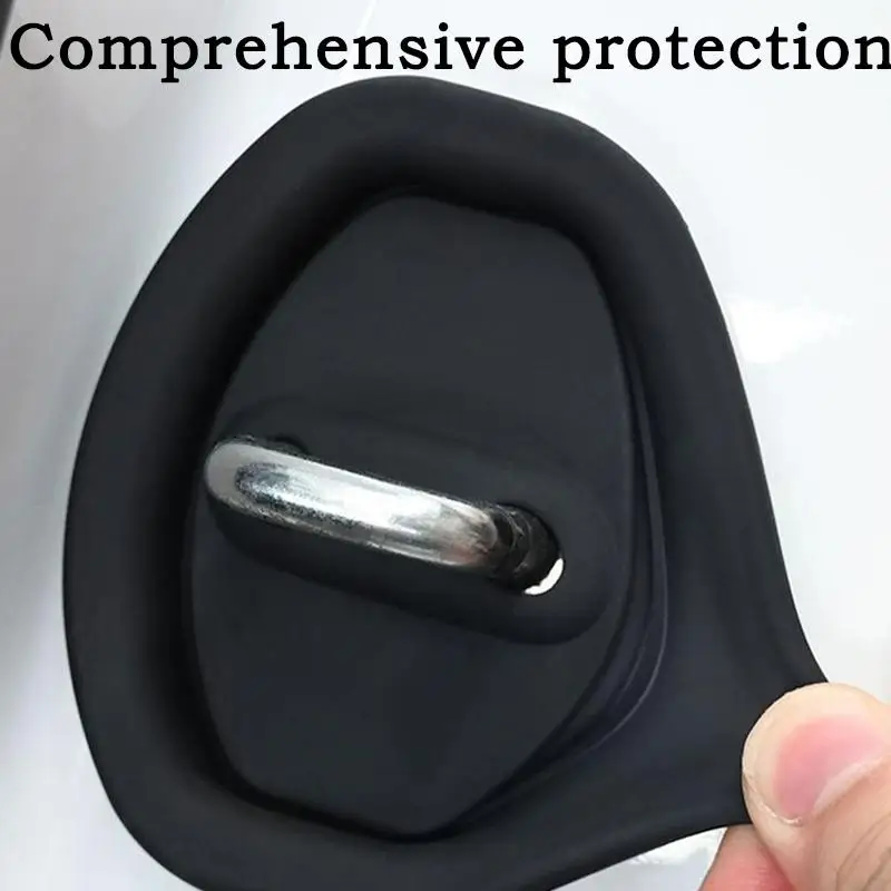 Car Door Lock Buckle Shock Absorber Door Buffer Rust Proof and Anti-Corrosion Car Lock Tear off Adhesive Protective Sleeve