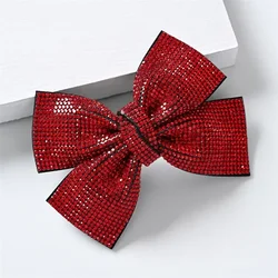 New Fashion Rhinestone Hair Clip, Shiny Bow Hairpin, Sparkling Hair Accessory, Perfect for Prom and Formal Occasions