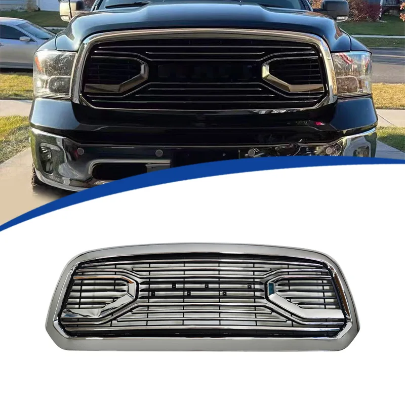 Martin Style Vertical Front Grille ABS Direct Replacement For Dodge RAM1500 2013-2018 Front Bumper Grille