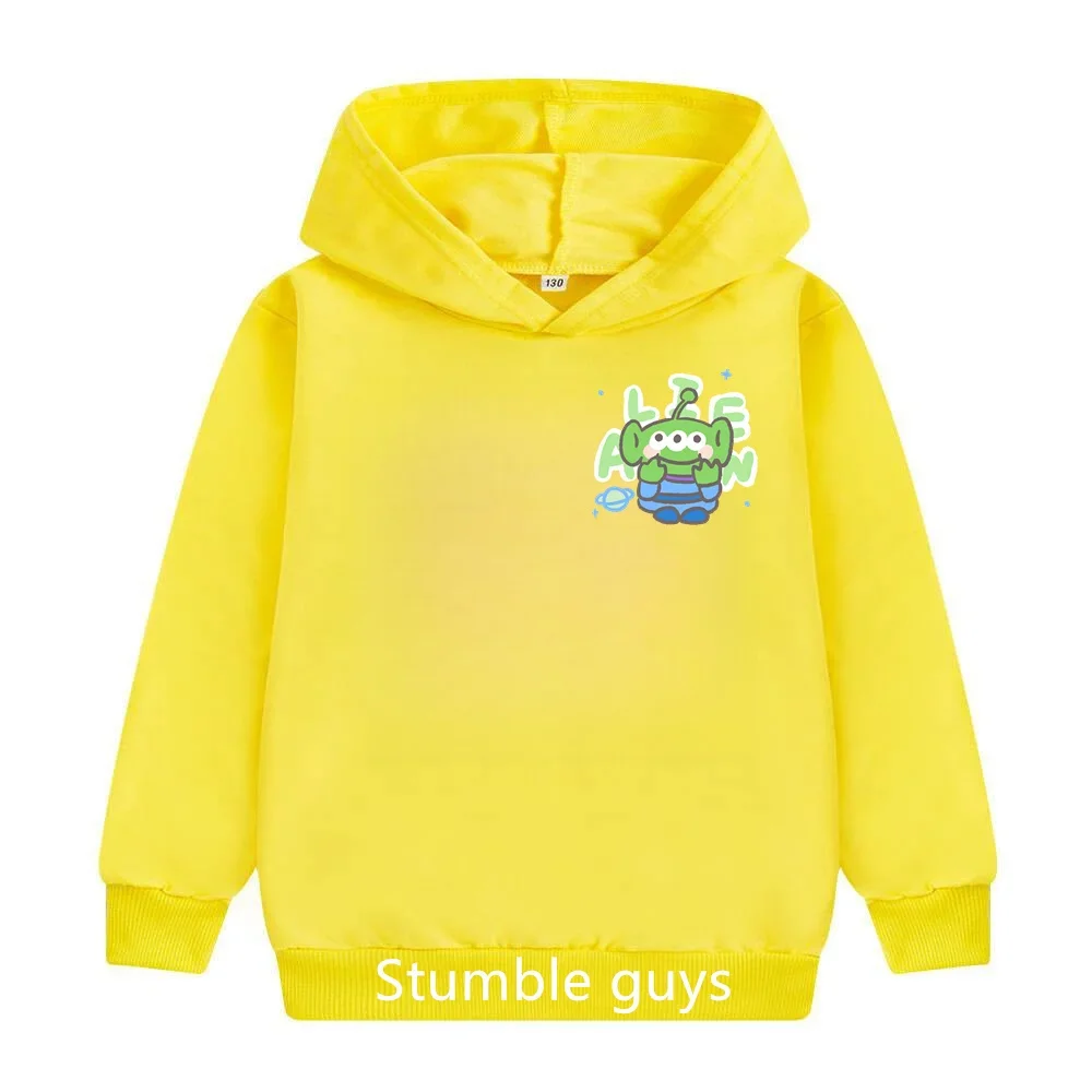 Felpa con cappuccio Toy Story per bambini Stile semplice da uomo Simpatico stampa monogramma per bambini Felpa con cappuccio Abiti oversize per