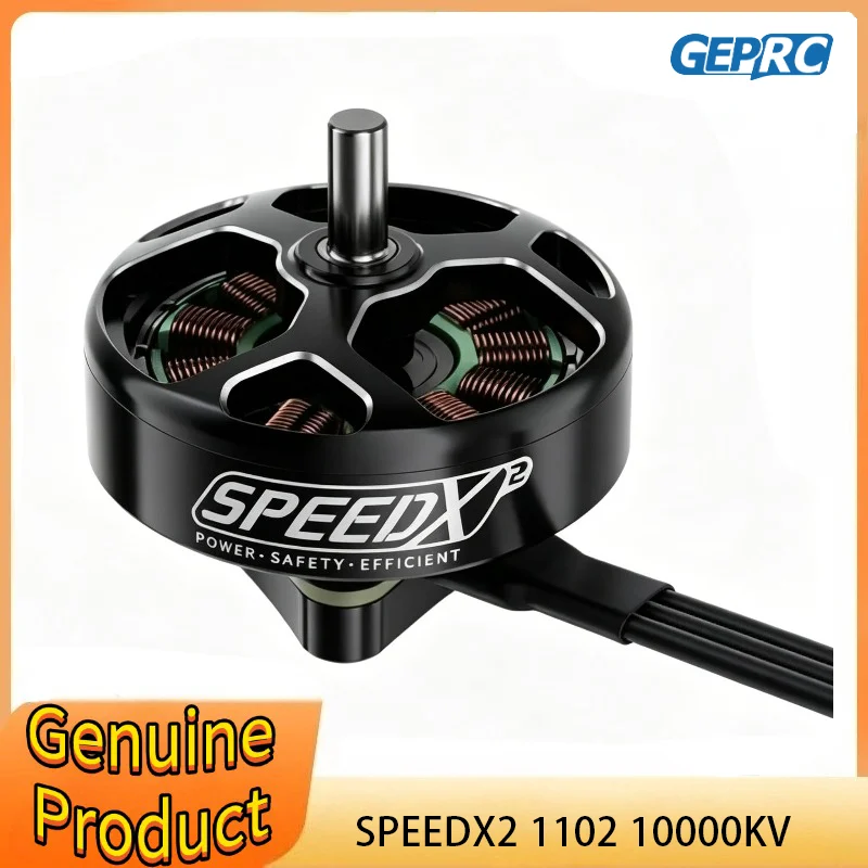 GEPRC SPEEDX2 1102 10000KV Motor ESC 12A Brushless Motor Black with Mini 1.6-2 Inch RC FPV Racing Drone Multicopter Accessories