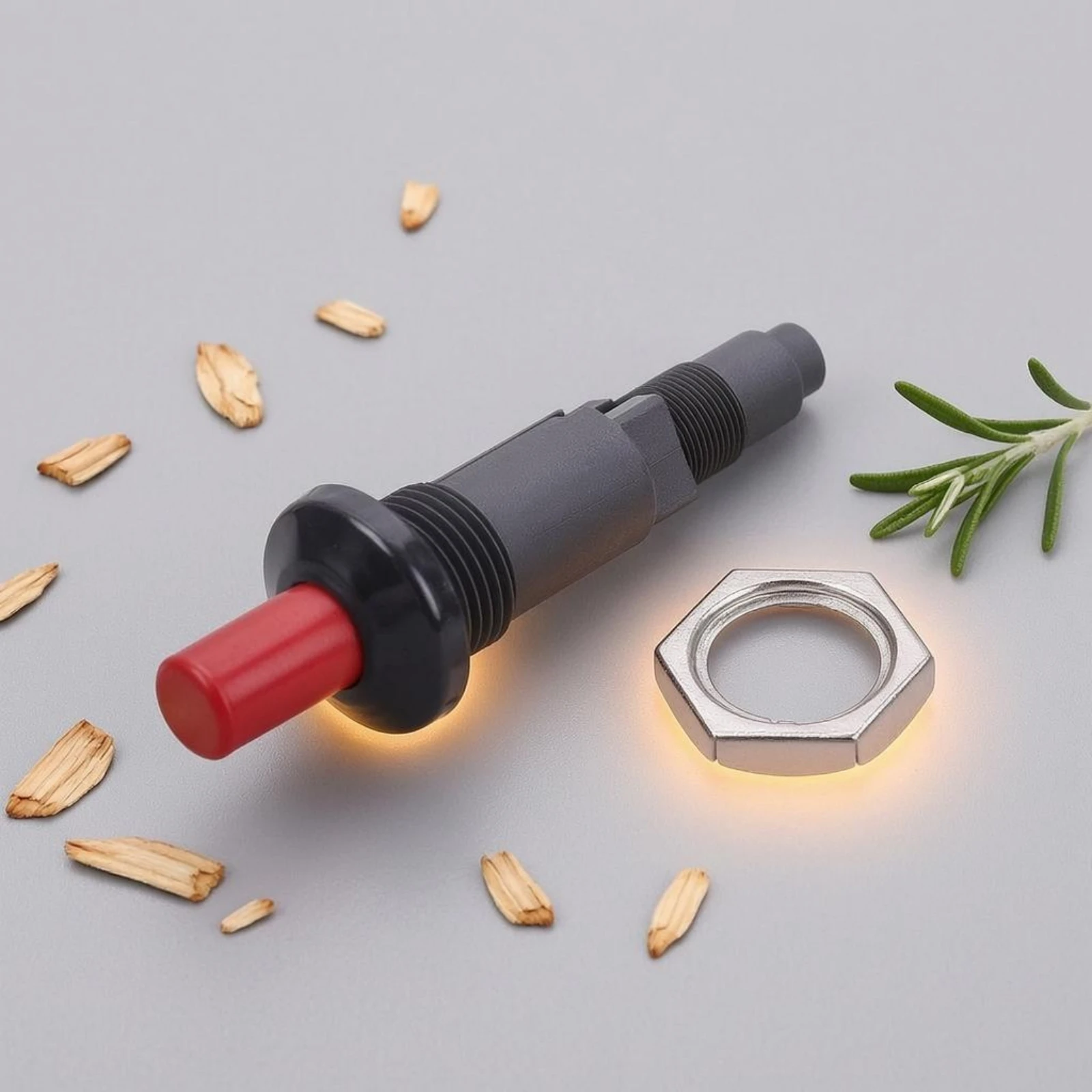 Push Button Ignition Igniter Hex Mount Threaded Igniter Head Outdoor Cooking Part Extended Shaft Appliance Hardware Mechanical