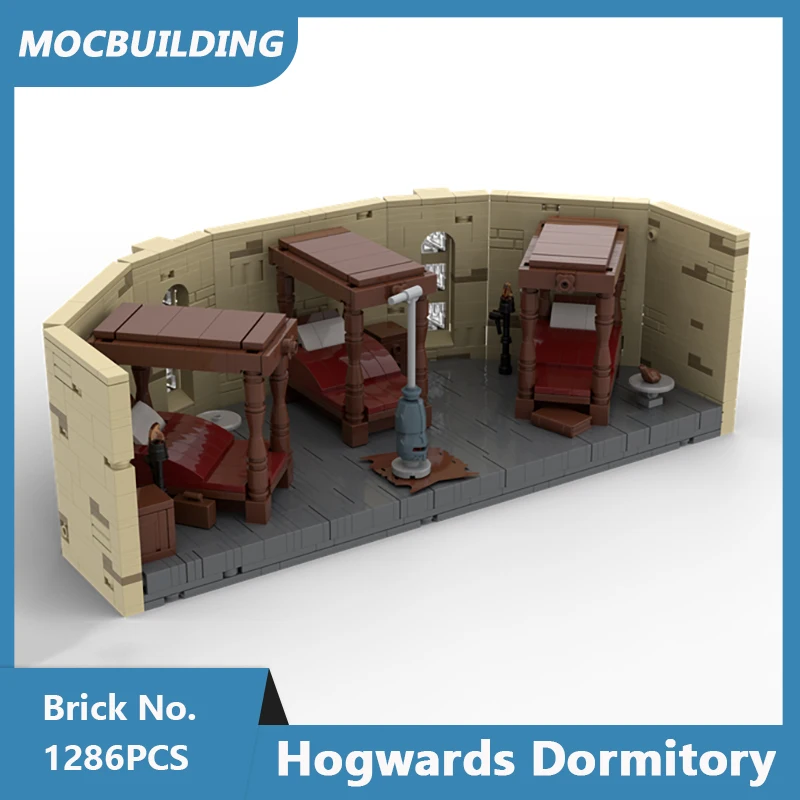 MOC Building Blocks Dormitory Model DIY Assembled Bricks Collection Display Creative Architecture Educational Toys Gifts 1286PCS