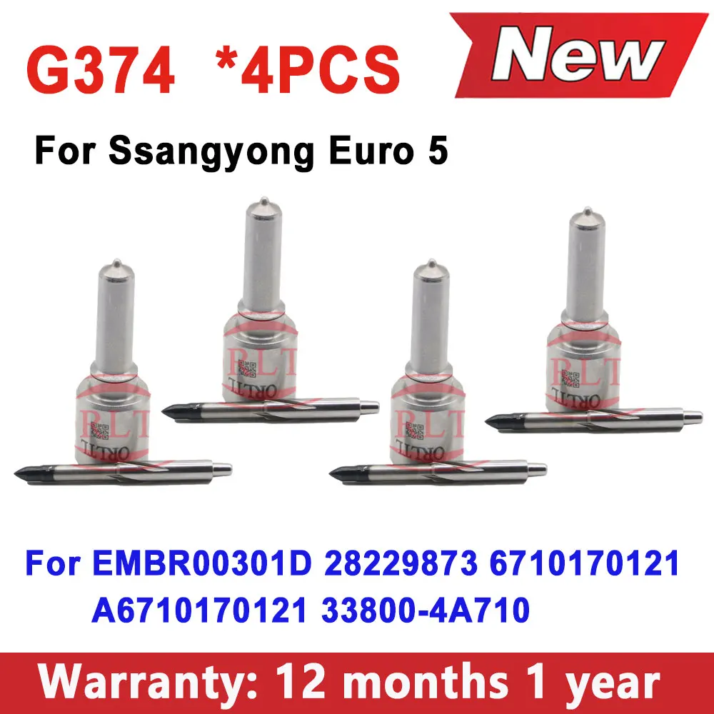 4 PCS NEW G374 Diesel Injector Nozzle L374PBD Fuel Nozzle H374 for DELPHI Ssangyong EMBR00301D 28229873 A6710170121 33800-4A710