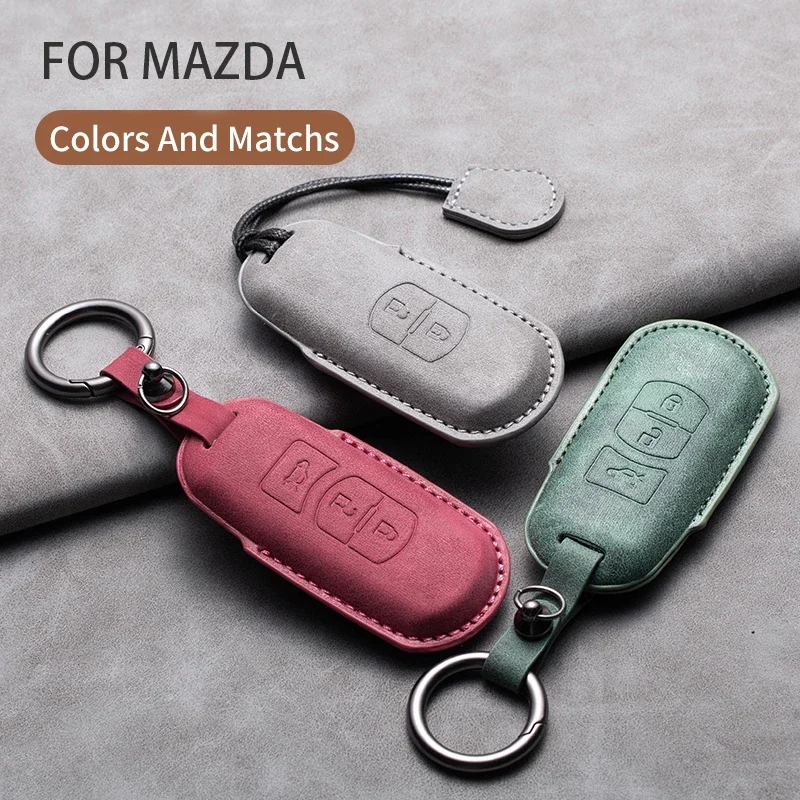 

2/3 Buttons Leather Car Key Case Cover for Mazda 2 3 5 6 GH GJ Axela Atenza CX-5 CX5 CX-3 CX-7 CX8 CX-9 2016 2017 2018 CX 2020