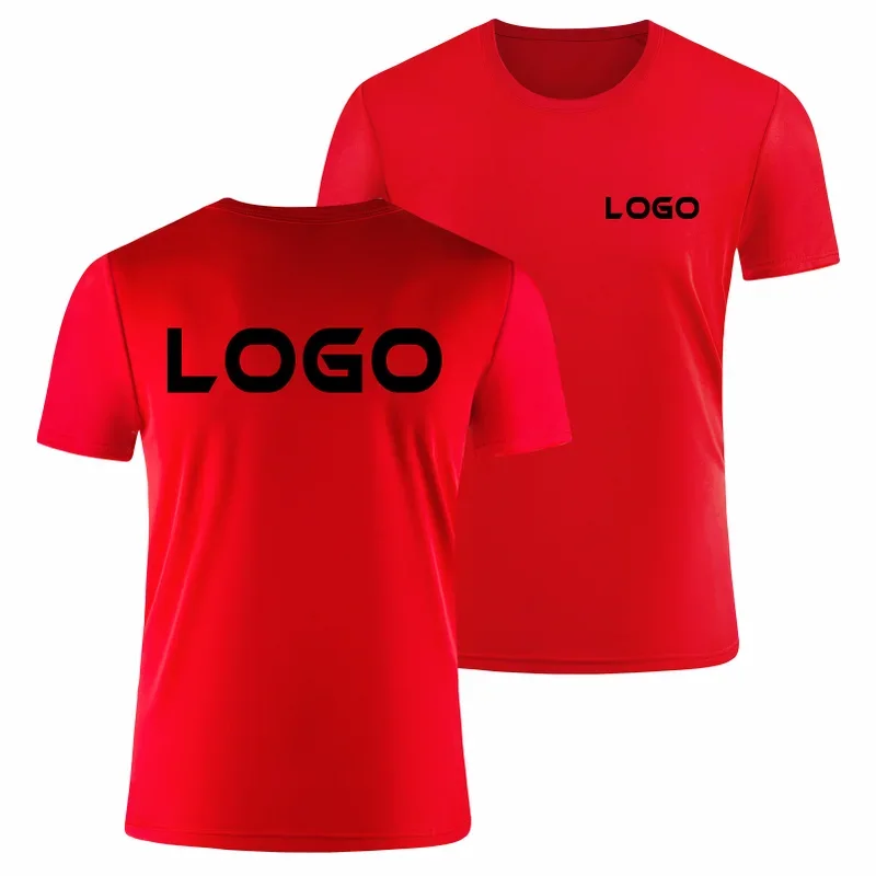 Men's and Women's Free Design Logo Round Neck T-shirt, 3D Printing Custom Logo Team Game, Sports, Leisure, Fitness Custom Top