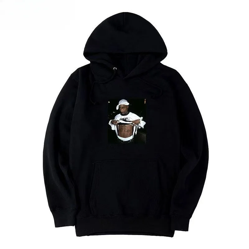 

Rap and Hip-hop Artist 2pac Men's and Women's Hooded Sweatshirt Tops Cotton Autumn Winter Printed Clothing Unisex Coat Fashion