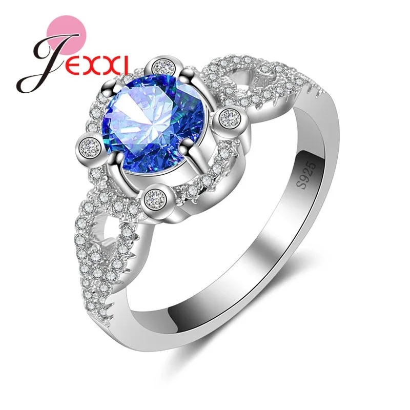 925 Sterling Silver Color Color Ring with Micro Paved AAA CZ High Polished Ring for Women Wedding Party Accessory