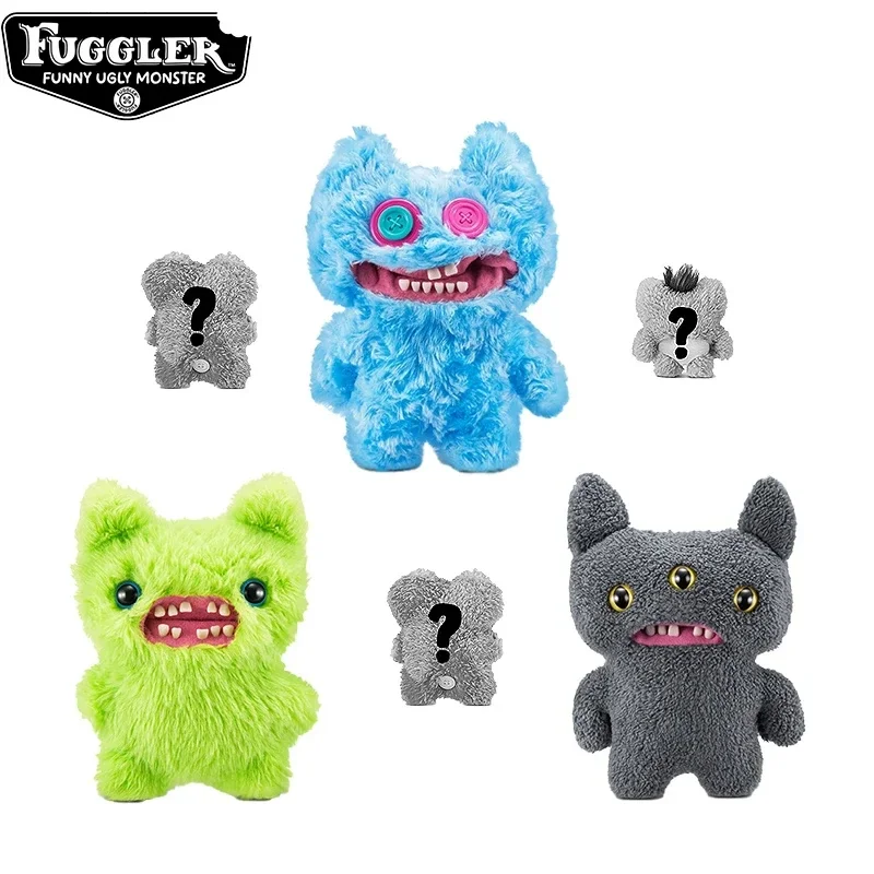 Original Fuggler Peluche jouet laid dent monstre large yeux bizarre annoté Alien amour suspeccieux renard Peluche Fuggler Peluche poupée