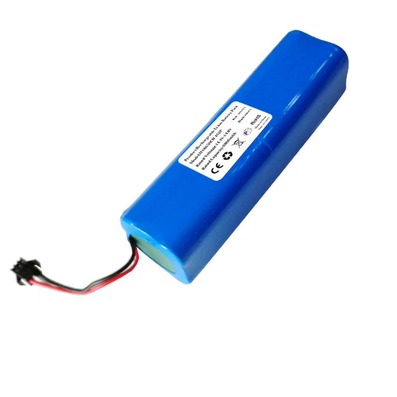 Newly 14.4V 5600mAh/6800mAh Li-ion Battery 18650 for Arnagar S8 Pro, for Honiture Q6 Pro Robot Vacuum Cleaner（3-wire Plug）