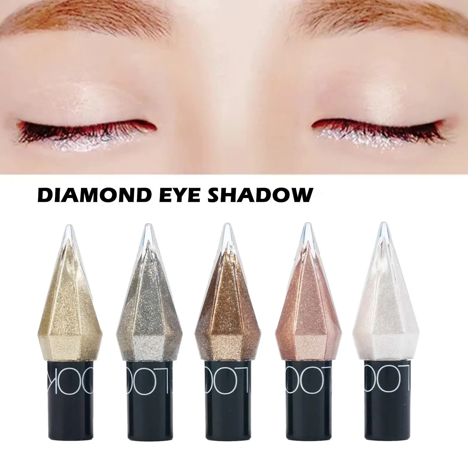 Vloeibare eyeliner 5-kleuren Glanzende eyeliners Cosmetica High-end Sparkle Shimmer Glitter Diamond Vloeibare oogschaduw Makeup Tools