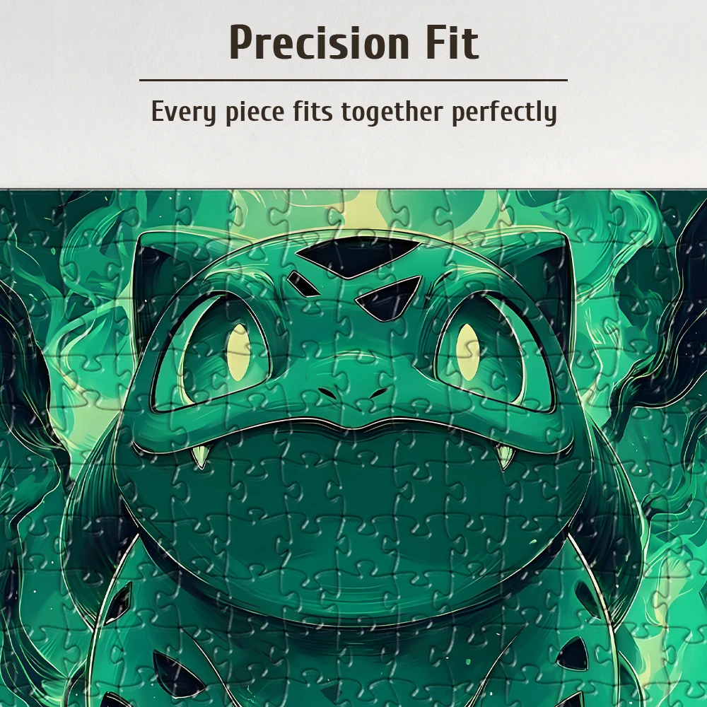 لعبة بازل خشبية بتصميم بولباساو من بوكيمون - لعبة تعليمية بخيارات أرقام مختلفة من القطع: 108/200/300/500/1000 قطعة