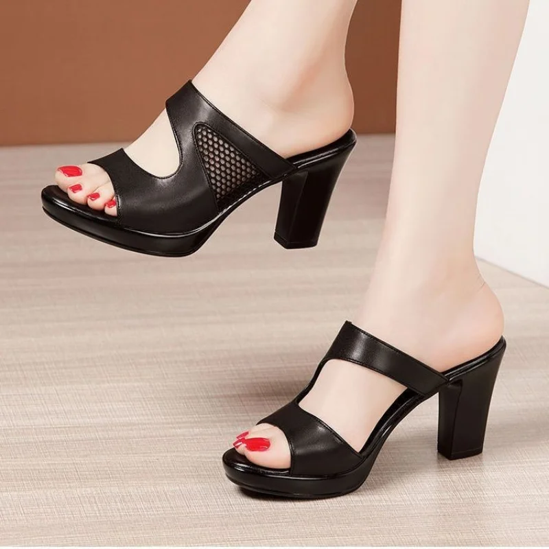 Shoes for Women 2023 Hot Sale Slingbacks Women\'s High Heels Peep Toe Women\'s Pumps Solid Slippers Ladies Daily Sandals Women