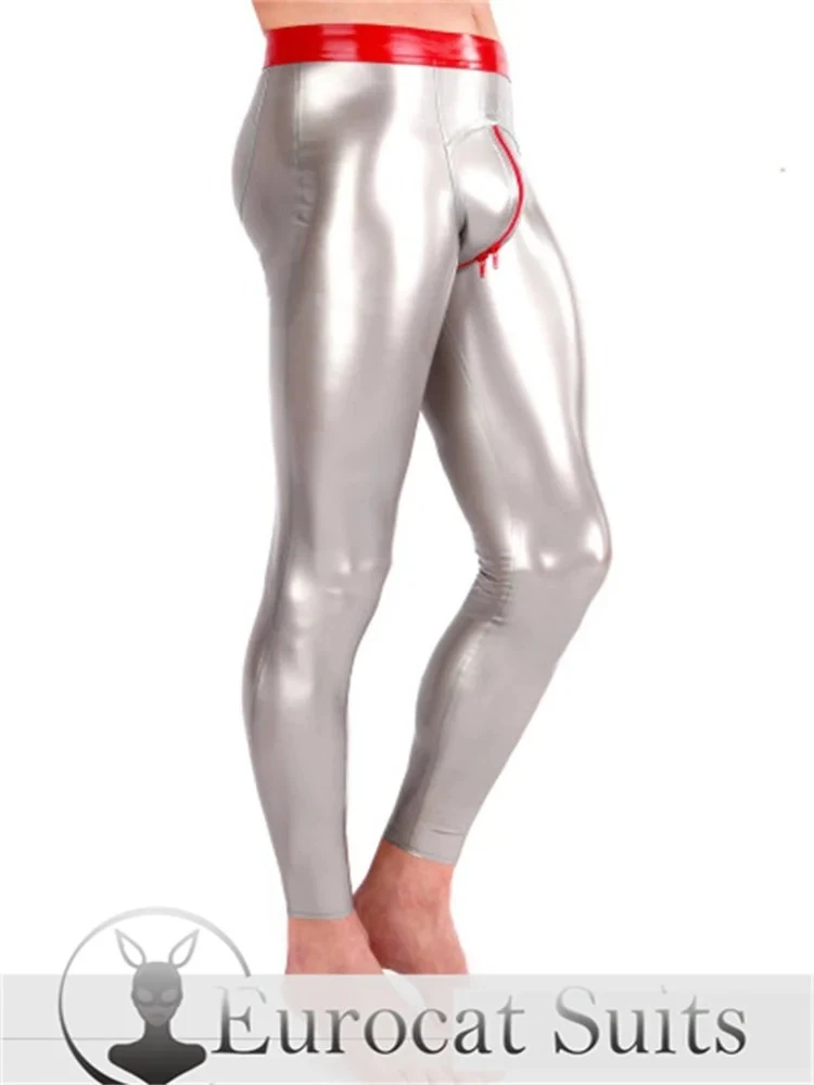 

customized latex leggings men eurocat suits latex trousers rubber fetish customised clubwear cosplay Push UP Leggings