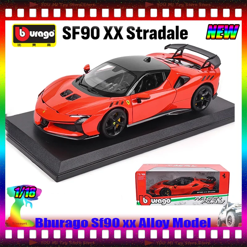 nouveau-en-stock-bburago-1-18-sf90-xx-serie-simulation-alliage-miniature-moule-sous-pression-modele-de-voiture-ornements-a-collectionner-jouet-personnalise-et-cadeau