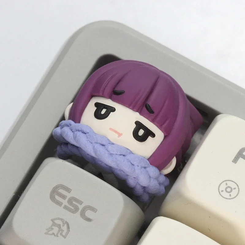 LOBO-Tapa de teclado de resina Kawaii, arte personalizado periférico, Original, mecánico de oficina, regalo