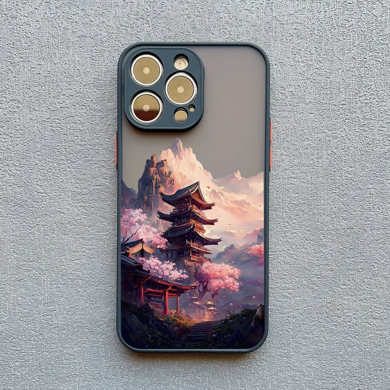 Japanische ästhetische Mount Fuji Handyhülle für iPhone 17 16 14 11 Pro Max 13 12 Pro Max Mini 16 15 Plus XS XR stoßfeste Abdeckung – Detail 6