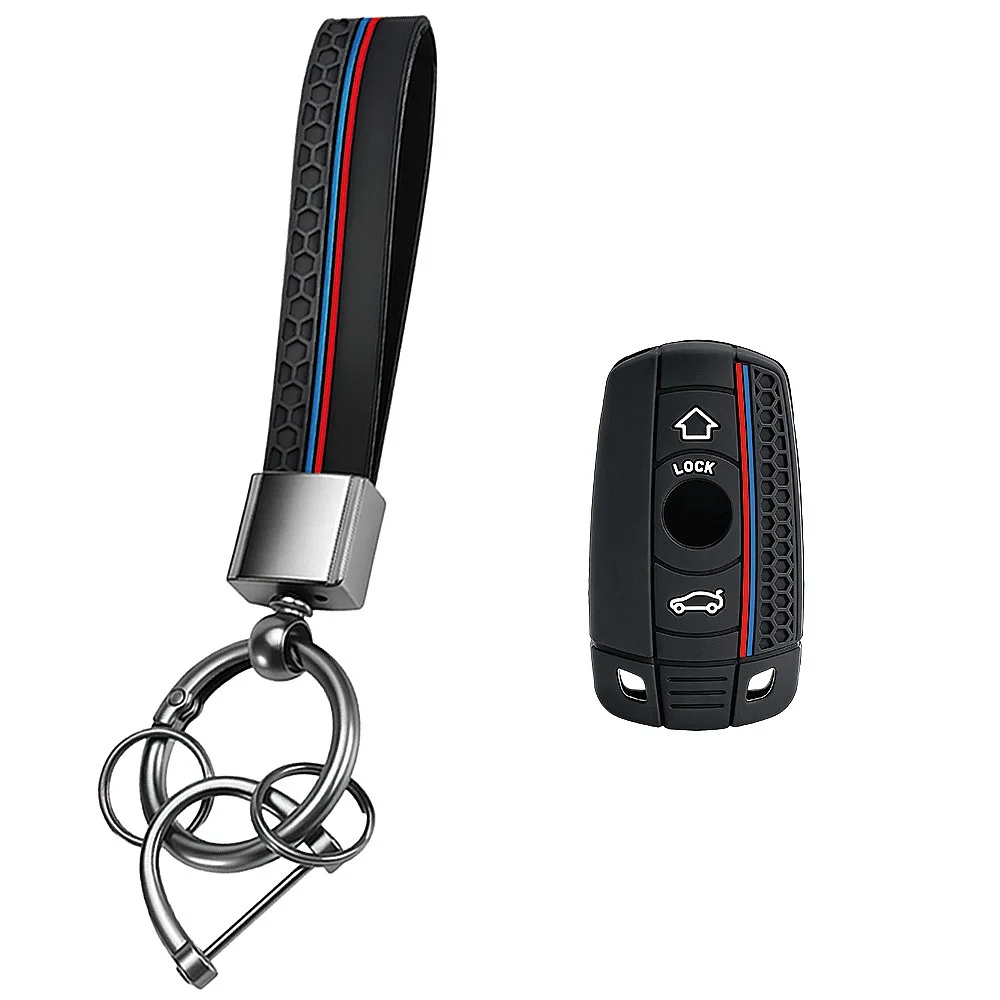 Silicone Car Key Case Cover For BMW E60 E61 E70 E81 E87 E90 E91 E92 X1 X5 X3 1 3 5 6 Series Z4 Key Protector Shell Accessories