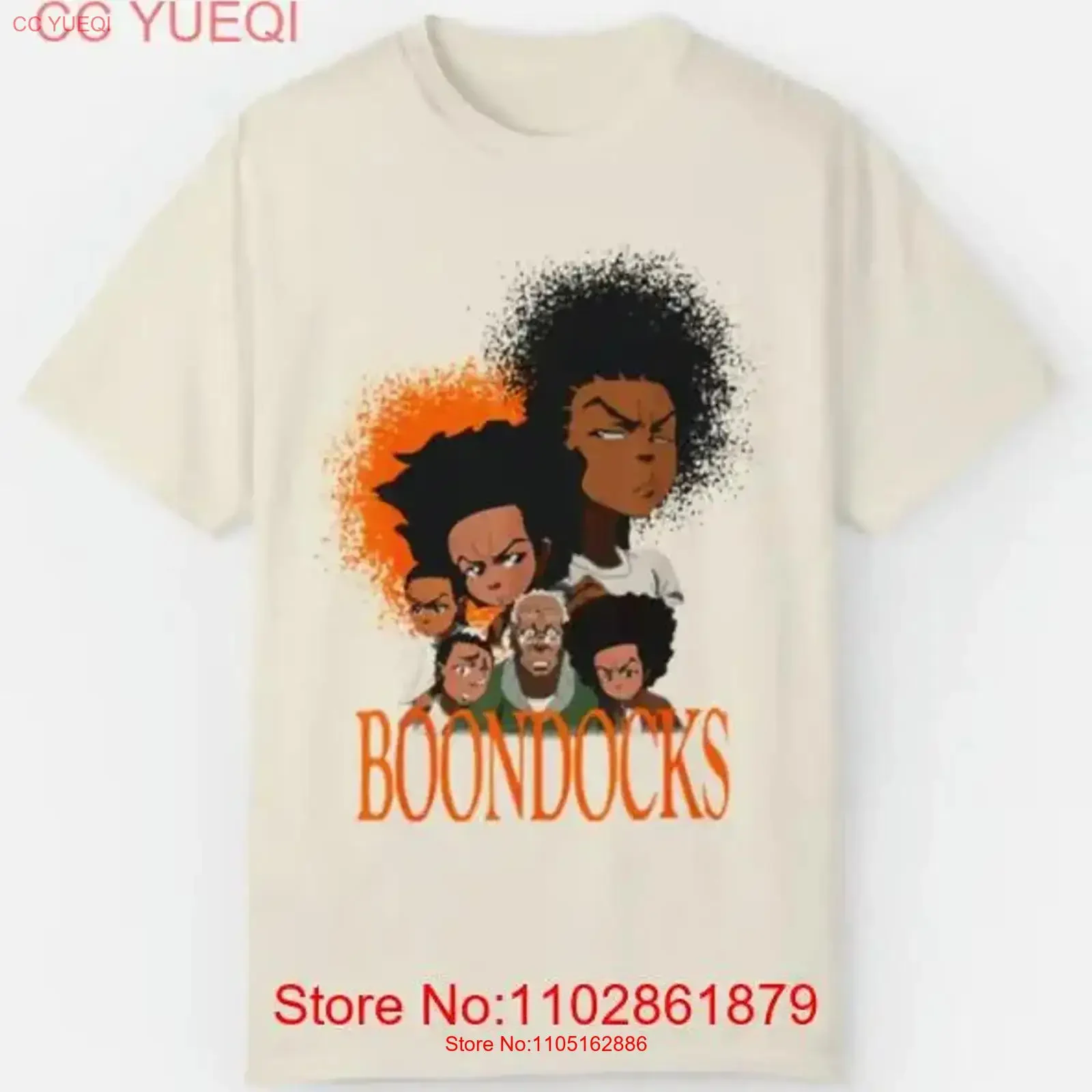 

Boondocks T Shirt Garment Dyed vintage Washed Top For Everyday Wear graphic Casual Unisex Soft Comfortable Versatile fashion