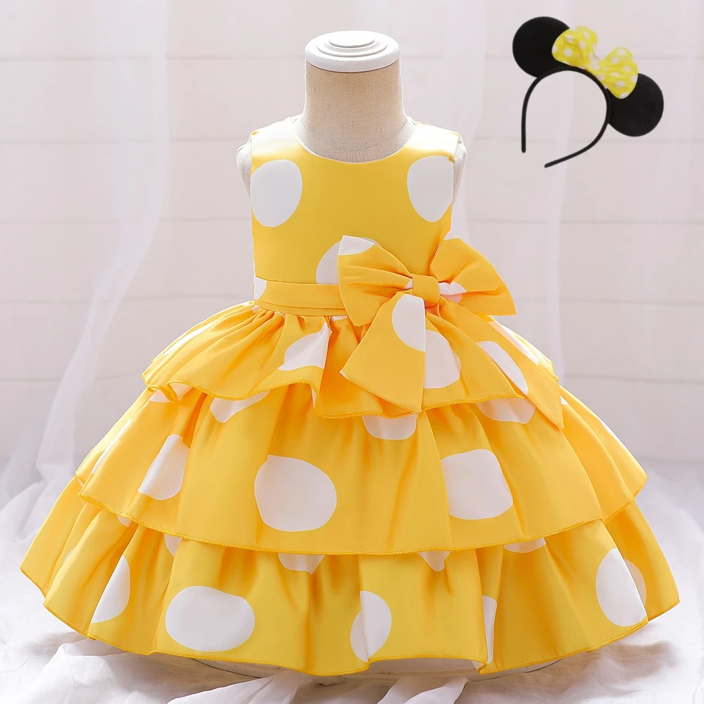 Baby Girl Princess  Polka Dots Dress Tutu Ball Gown Kids Wedding Birthday  Party Kids Girls Halloween Costume Christmas Dresses