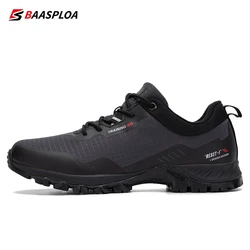 Sapatos de caminhada antiderrapantes para homens da Baasploa, tênis impermeáveis para viagem ao ar livre, sapatos masculinos confortáveis, nova moda