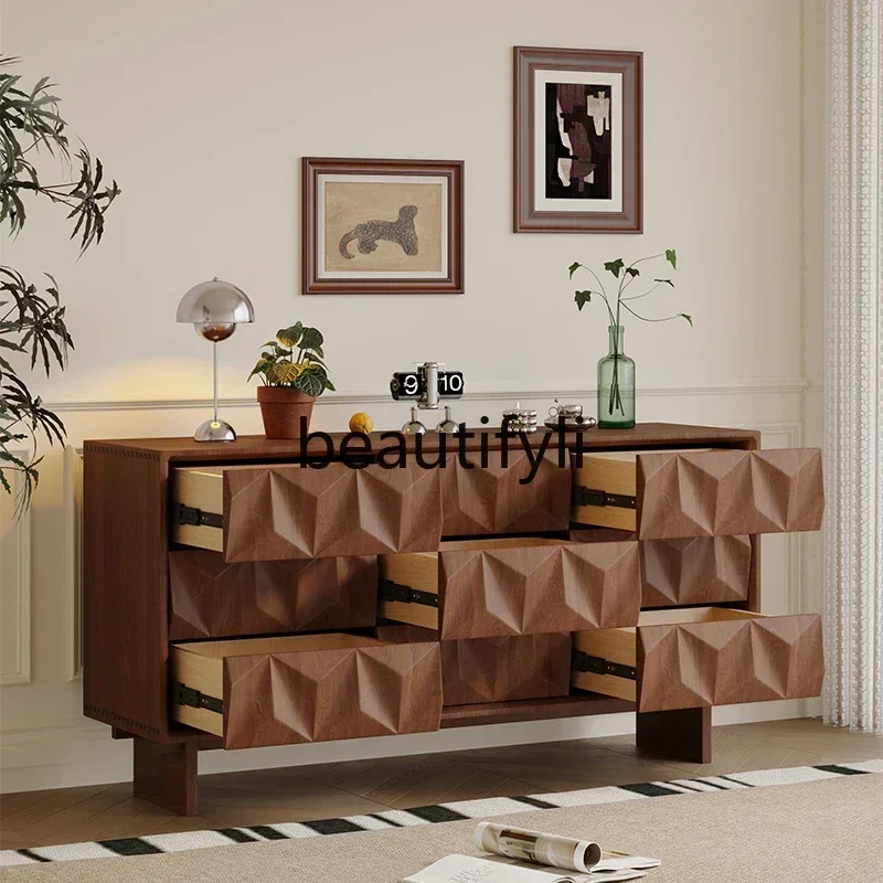 

Asmt14 New Solid wood nine-chest cabinet, storage cabinet against the wall