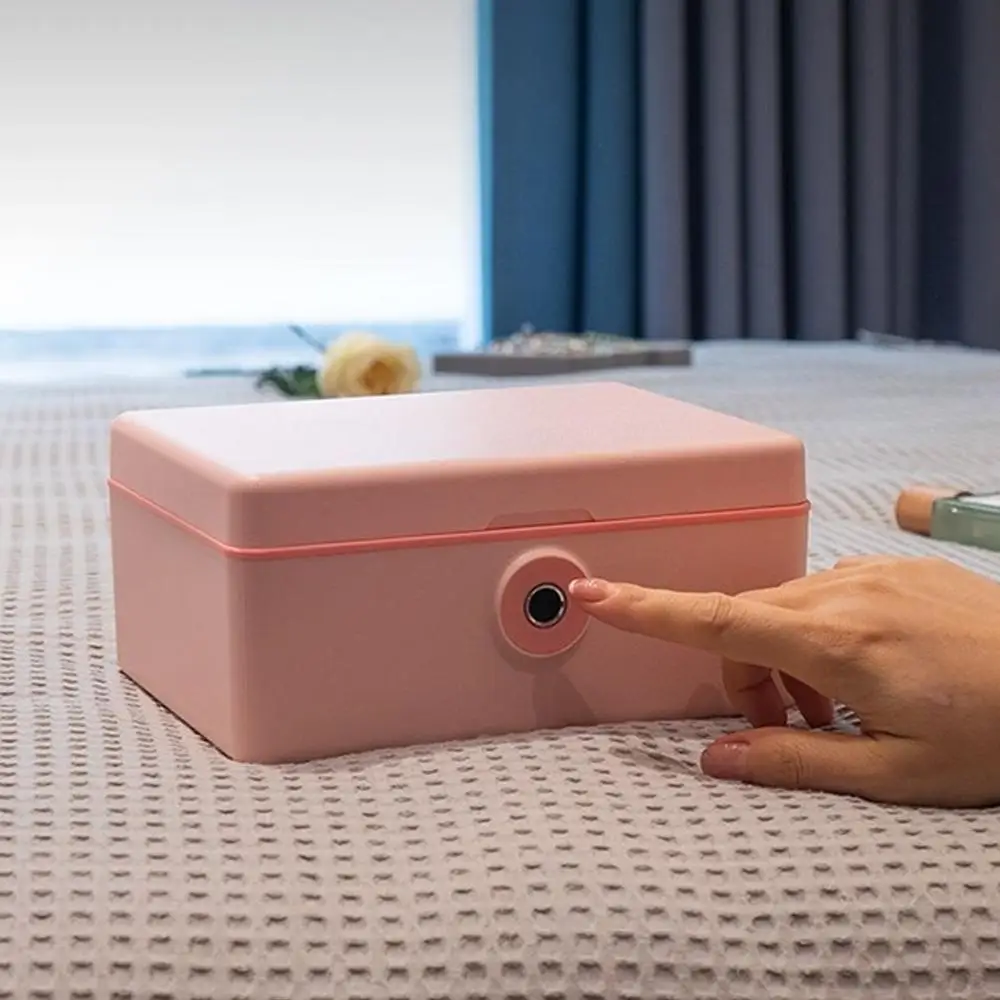 

Biometric Fingerprint Safe Box Mini Safe Money Cash Box Jewelry File Hidden Safe Storage Box Cosmetic Secret Household Secu M0D3