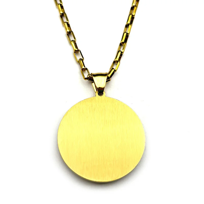Padre Pio Natural Shell Medal Pendant Necklace for Women Men Stainless Steel Gold Silver Color Chatholic Chain Jewelry Gift