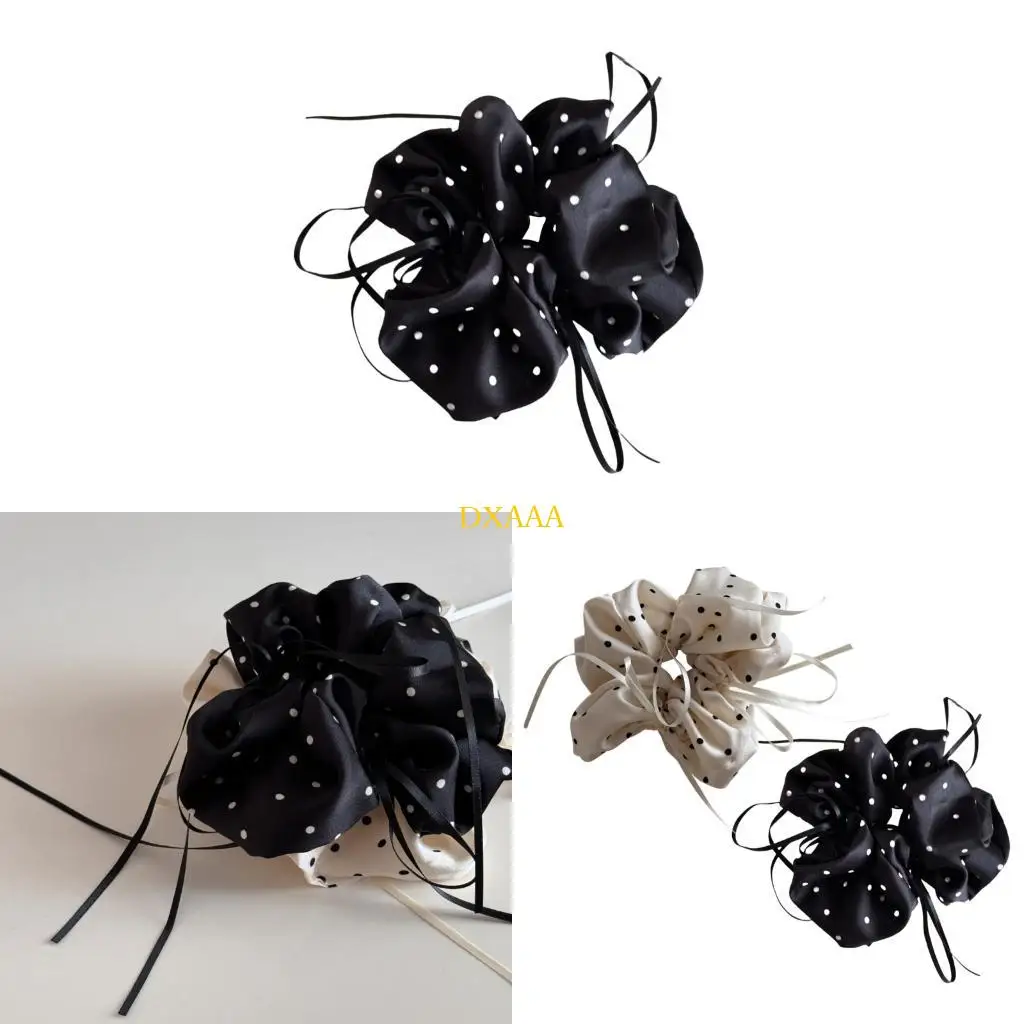 

DXAA растягивается круглый точечный балет -балетный балет -балетный балет, волосы, аксессуары для волос, черная белая упругая